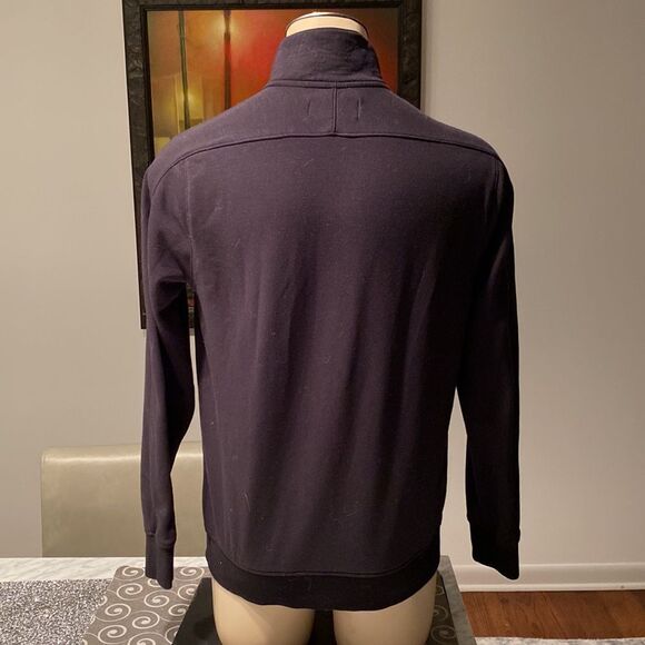 Banana Republic Medium Quartet Zip Up Black Sweater Polartec - Picture 5 of 7